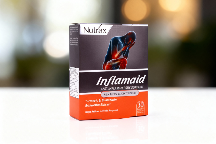 کپسول اینفلامید نوتراکس روی سطح سفید برای کاهش التهاب مفاصل